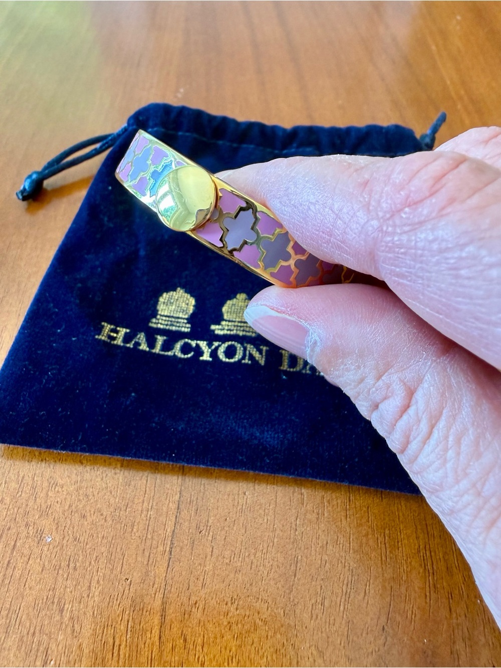 Halcyon Days Agama Hinged Enamel Bangle - Picture 2 of 5